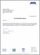 ISO 9001 Maintain Letter 